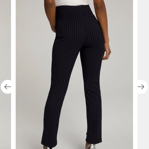 Good American Navy Pinstripe Exec Pant Size 4/27 - Picture 2 of 10